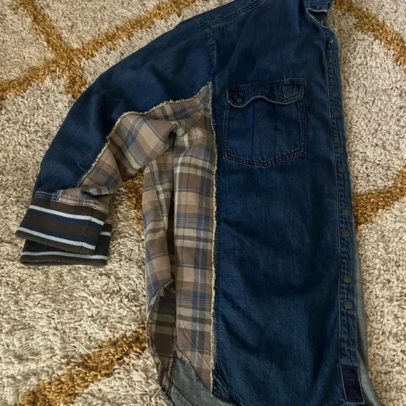 We The Free Denim and plaid snap shirt - Picture 8 of 8